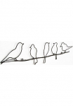 Art for the home Metalinis paveikslas &raquo;Metal Art - Vogel&laquo; Art | V&ouml;gel 1 Stk. dalys metalas paveikslas Deko Skulptūra V&ouml;gel Dunkelgrau 12.5 x 60 cm
