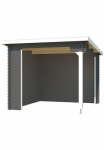 LASITA MAJA Sodo namelis &raquo;Unterstand/Lounge Buffalo 275&laquo; Unterstand / poilsio 28mm Fundamentmass 2750x2750 Carbongrau
