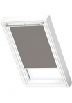 VELUX Verdunklungsrollo &raquo;DKL 0705SWL&laquo; verdunkelnd be Bohren in F&uuml;hrungsschienen Stoff grau su alufarbenen F&uuml;hrungsschienen & Rankena