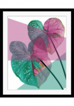 queence Paveikslas &raquo;Vicky&laquo; Bl&auml;tter | Kunst | Pflanzen | Pflanzenbilder HD Premium Poster-Druck ir Holzrahmen