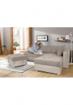 COLLECTION AB Kampinė sofa &raquo;Italia L-Form&laquo; su miegojimo funkcija ir Dėžutė patalynei in Cord-Samt derinys