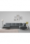 sit&more Sofa &raquo;Fashion U-Form&laquo; patogi su Kopfteilverstellung Vorziehsitz motorisch Nickelf&uuml;&szlig;e