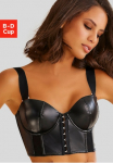 petite fleur gold Korsetas su nuimamas petne&scaron;ėlės Long-BH in dirbtinės odos sexy Dessous