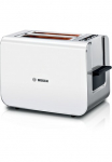 BOSCH Skrudintuvas &raquo;Styline TAT8611N integrierter Br&ouml;tchenaufsatz Liftfunktion&laquo; 860 W Auftaufunktion Abschaltautomatik Brotzentrierung Edelstahl/wei&szlig;
