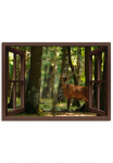 Artland Paveikslas ant drobės &raquo;Fensterblick - Hirsch 4 - Wald&laquo; Fensterblick 1 Stk. dalys ant Holzrahmen gespannt