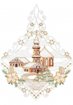 W. Reuter & Sohn - Plauener Spitze&reg; Lango dekoracija &raquo;Kirche&laquo; pagamintas in Germany