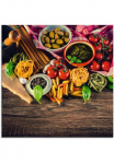 Artland Stiklinis paveikslas &raquo;Italienisch mediterrane Lebensmittel&laquo; Lebensmittel 1 Stk. dalys in padėties dydžiai