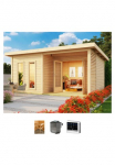 KONIFERA Pirties namelis &raquo;Maiko 5 rinkinys A&laquo; Ofen 9 kW Bio externe Strg easy