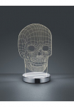REALITY Leuchten REALITY Ap&scaron;vietimas LED stalinis &scaron;viestuvas &raquo;Skull&laquo; LED-Board 1 Stk. Farbwechsler stalinė lepma Totenkopf Design Acrylplatte Lichtfarbe einstellbar