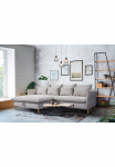 exxpo - sofa fashion Kampinė sofa &raquo;WALPY elegant & modern bequem siauras porankiais plotis 274cm&laquo; L-Form patogi su miegojimo funkcija ir Dėžutė patalynei in audinys