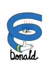 Komar Paveikslas &raquo;Donald Duck Spiral&laquo; Disney 1 Stk. dalys paveikslas zur dekoracija im vaikų kambario baldų komplektas - be grotelės
