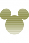 Komar Sienos lipdukai &raquo;Mickey Head Stripes - Gr&ouml;&szlig;e 125 x 125 cm&laquo; ovali ir selbstklebend