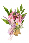 I.GE.A. Dirbtinis augalas &raquo;Orchideen G&auml;nsebl&uuml;mchen drugelis ir Schleife&laquo; 23 cm