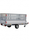 STEMA Automobilio priekaba &raquo;BASIC SH 1300-25-13&laquo; ir Gitteraufsatz ir Flachplane