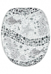 Sanilo WC-dangtis &raquo;Mosaic World Grey&laquo; su Lėto nusileidimo funkcija