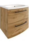 welltime Waschbeckenschrank &raquo;Chicago&laquo; vonios kambario baldai spintelė po kriaukle su Mineralgussbecken plotis 60 cm Softclose