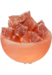 HIMALAYA SALT DREAMS Salzkristall-Tischlampe &raquo;Petite&laquo; LED-Modul 1 Stk. Warmwei&szlig; Handgefertigt i&scaron; druskos kristalas - jeder Stein ein Unikat H: ca.4 cm