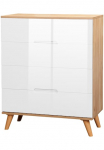 OTTO home Komoda &raquo;Lund Schlafzimmerschrank skalbinių spinta su hochgl&auml;nzenden Fronten&laquo; komoda su 4 Stalčius dėl viel daiktadėžė Schlafzimmerkommode Bestseller im skandinavischem Design