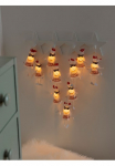 KONSTSMIDE LED &scaron;ventinės lemputės 10 Stk.-flammig LED Dekoratyvinė girlianda su An/Aus-Schalter 10 warm wei&szlig;e Dioden