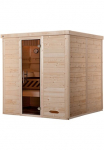weka Pirtis &raquo;Premium-Massiv-Elementsauna KEMI 4&laquo; Blockbohlen vorgefertigte Elemente moderne Ganzglast&uuml;r