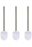 WENKO WC-Reinigungsb&uuml;rste rinkinys 3 Stk. i&scaron; Nerūdijančio plieno | plastikas wei&szlig; skersmuo 8 cm