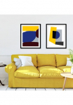 queence Paveikslas &raquo;Laslie&laquo; Abstrakt | Figūrėlė | Kunst | Zeichen 1 Stk. dalys HD Premium Poster-Druck ir Holzrahmen
