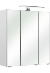 Saphir Spintelė su veidrodžiu &raquo;Quickset 953 Vonios spinta 3 Veidrodinės durys 6 lentyna 65 cm breit&laquo; ir LED ap&scaron;vietimas Dūrų uždarymo sistema Schalter-/Steckdosenkombination