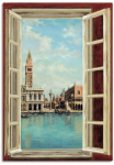 Artland Paveikslas &raquo;Fenster su Blick ant Venedig&laquo; Fensterblick 1 Stk. dalys kaip Paveikslas ant drobės Plakatas in verschied. dydžiai