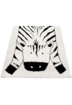 Primaflor-Ideen in Textil Vaiki&scaron;kas kilimas &raquo;NOMAD - Zebra&laquo; rechteckig 35 mm auk&scaron;tis Hochflor Motiv Zebra &scaron;velnus & kuschelig vaikų kambario baldų komplektas