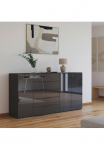 rauch Komoda &raquo;Kommode T&uuml;rkommode pailga indauja komoda FLIPP su Glasfront&laquo; plotis 200 cm su 4 lentyna 3-ijų durų 5 Stalčius Soft-Close-Funktion Oberboden ir priekis I&scaron; stiklo