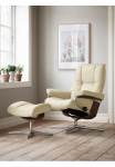 Stressless&reg; Atpalaiduojanti kėdė &raquo;Mayfair&laquo; rinkinys Atpalaiduojanti kėdė su Kojų kėdutė su Kojų kėdutė su Cross Base Gr&ouml;&szlig;e S M & L Holzakzent Braun