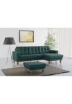 sit&more Kampinė sofa &raquo;Orient 5 L-Form&laquo; su Strass-Stein patogi su miegojimo funkcija ir Dėžutė patalynei