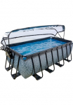 EXIT Baseinas &raquo;inkl. multifunktionaler Poolabdeckung&laquo; BxLxH: 200x400x122 cm su Smėlio filtras ir Sicherheitsleiter