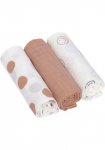 L&Auml;SSIG Stoffwindeln &raquo;Mulltuch-Set L Tiny Smile maple&laquo; rinkinys 3 Stk. dalys