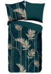 PURE luxury collection Patalynės užvalkalai &raquo;Malak&laquo; 2 Stk. Mikrofaser Pflegeleicht Užtrauktukas Wendeoptik Bl&auml;tter gold