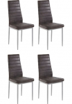 OTTO home Valgomojo kambario kėdė &raquo;Kate&laquo; (Set) 4 Stk.Bezug in Microfaser vintažinio stiliaus silberfarbenes Metallgestell