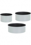 CHG Kuchenblech &raquo;PushPan 3vnt. rinkinys &Oslash; 15 cm 20 cm ir 23 cm Kepimo formų i&scaron; Feinblech&laquo; metalas | Silikon rinkinys 3 Stk. dalys patentierte Silikondichtung 100 % auslaufsicher pagamintas in Europe