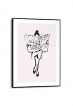 Reinders! Plakatas &raquo;Frau liest Zeitung&laquo; Toilette - Beige - MDF - Frauen - 30x40 cm
