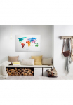 A.S. Cr&eacute;ation Paveikslas ant drobės &raquo;Colourful World&laquo; Kunst 1 Stk. dalys Atlas Weltkarte Bunt Aquarell Keilrahmen Lininis paveikslas Wohnzimmer Wand