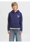 Jack & Jones Junior Sportinis megztinis su gobtuvu &raquo;JORNORREBRO TYPO BACK Megztinis HOOD SN JNR&laquo; Baumwollmischung relaxed forma Ilgomis rankovėmis mar&scaron;kinėliai