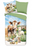 PURE luxury collection Vaiki&scaron;ka patalynė &raquo;Farm animals&laquo; 2 Stk. Mikrofaser 135x200 2 vnt. Wendeoptik Kind Bauernhoftiere Tiere