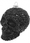 Krebs Glas Lauscha Krebs I&scaron; stiklo Lauscha Eglutės žaisliukai &raquo;Totenkopf su schwarzen Strass&laquo; Eglutės žaisliukai i&scaron; I&scaron; stiklo mundgeblasen handgefertigt figurėlė