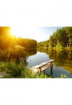 Papermoon Fototapetas vasarinė Forest Lake&laquo; glatt