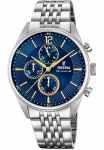 Festina Chronografas- laikrodis &raquo;Timeless Chronograph&laquo; laikrodis laikrodis Laikrodis Vyri&scaron;kas laikrodis Stoppfunktion Nerūdijančio plieno apyrankė