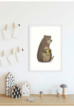 Komar Paveikslas &raquo;Cute Animal Bear&laquo; Tiere 1 Stk. dalys paveikslas zur dekoracija - be grotelės