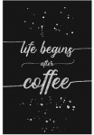 Artland Paveikslas &raquo;Leben beginnt nach dem Kaffee&laquo; Spr&uuml;che & Texte 1 Stk. dalys dėl Innen- ir lauko zona tinka Outdoorbild