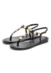 Vivance Sandalai &raquo;Sommerschuh offener batai Sandalette&laquo; su goldfarbenen Schmuckelementen VEGAN