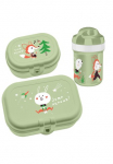 KOZIOL Lunchbox &raquo;HOP ON TO GO&laquo; 3 Stk. dalys 3 dalių rinkinys su handlicher Gertuvė su Clipverschluss