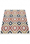 Paco Home Vilnonis kilimas &raquo;Kenitra 501&laquo; rechteckig 12 mm auk&scaron;tis Flachgewebe reine Wolle handgewebt Rauten Design su kutai