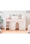 Hoppekids Dviauk&scaron;tė lova &raquo;&laquo;Winter Wonderland&raquo;&laquo; rinkinys 70x160 umbaubar su Užuolaidėlių rinkinys Winter